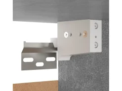 Hoeselt Mueble para TV madera contrachapada gris hormigón 30,5x30x90 cm