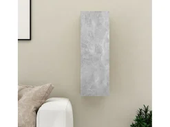 Hoeselt Mueble para TV madera contrachapada gris hormigón 30,5x30x90 cm