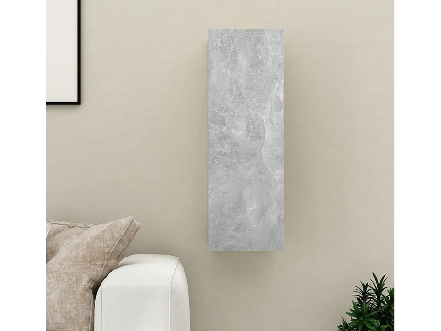 Hoeselt Mueble para TV madera contrachapada gris hormigón 30,5x30x90 cm