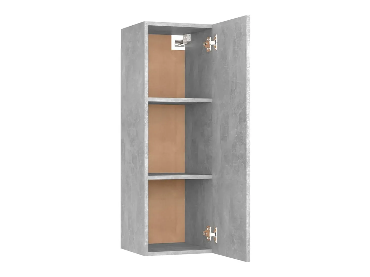 Hoeselt Mueble para TV madera contrachapada gris hormigón 30,5x30x90 cm