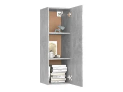 Hoeselt Mueble para TV madera contrachapada gris hormigón 30,5x30x90 cm