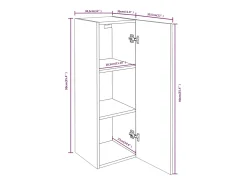 Hoeselt Muebles para TV 2 uds madera roble ahumado 30,5x30x90 cm