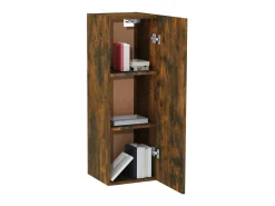 Hoeselt Muebles para TV 2 uds madera roble ahumado 30,5x30x90 cm