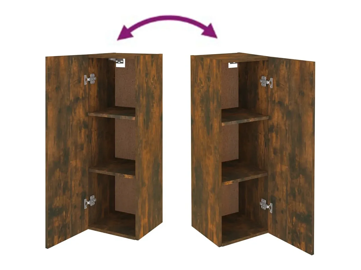 Hoeselt Muebles para TV 2 uds madera roble ahumado 30,5x30x90 cm
