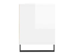 Hørning Mueble de TV madera contrachapada blanco brillo 150x30x44,5 cm