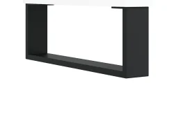 Hørning Mueble de TV madera contrachapada blanco brillo 150x30x44,5 cm