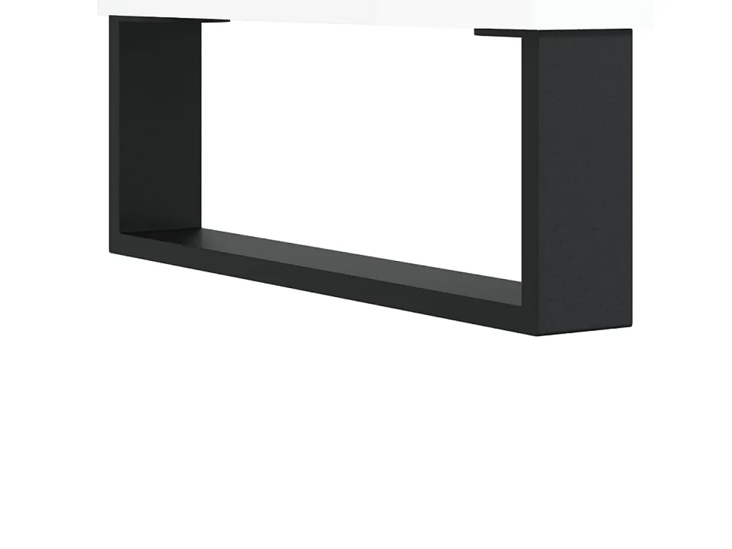 Hørning Mueble de TV madera contrachapada blanco brillo 150x30x44,5 cm
