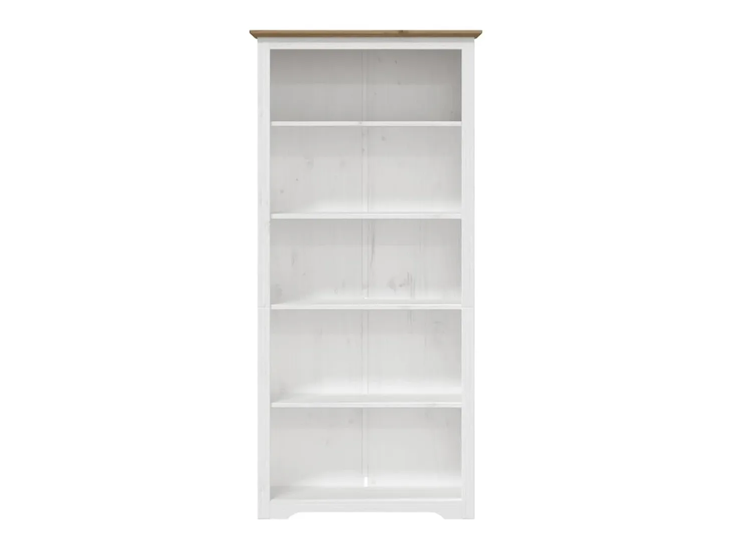 Hydesville Librería BODO 5 estantes madera maciza pino marrón 82x40x173 cm