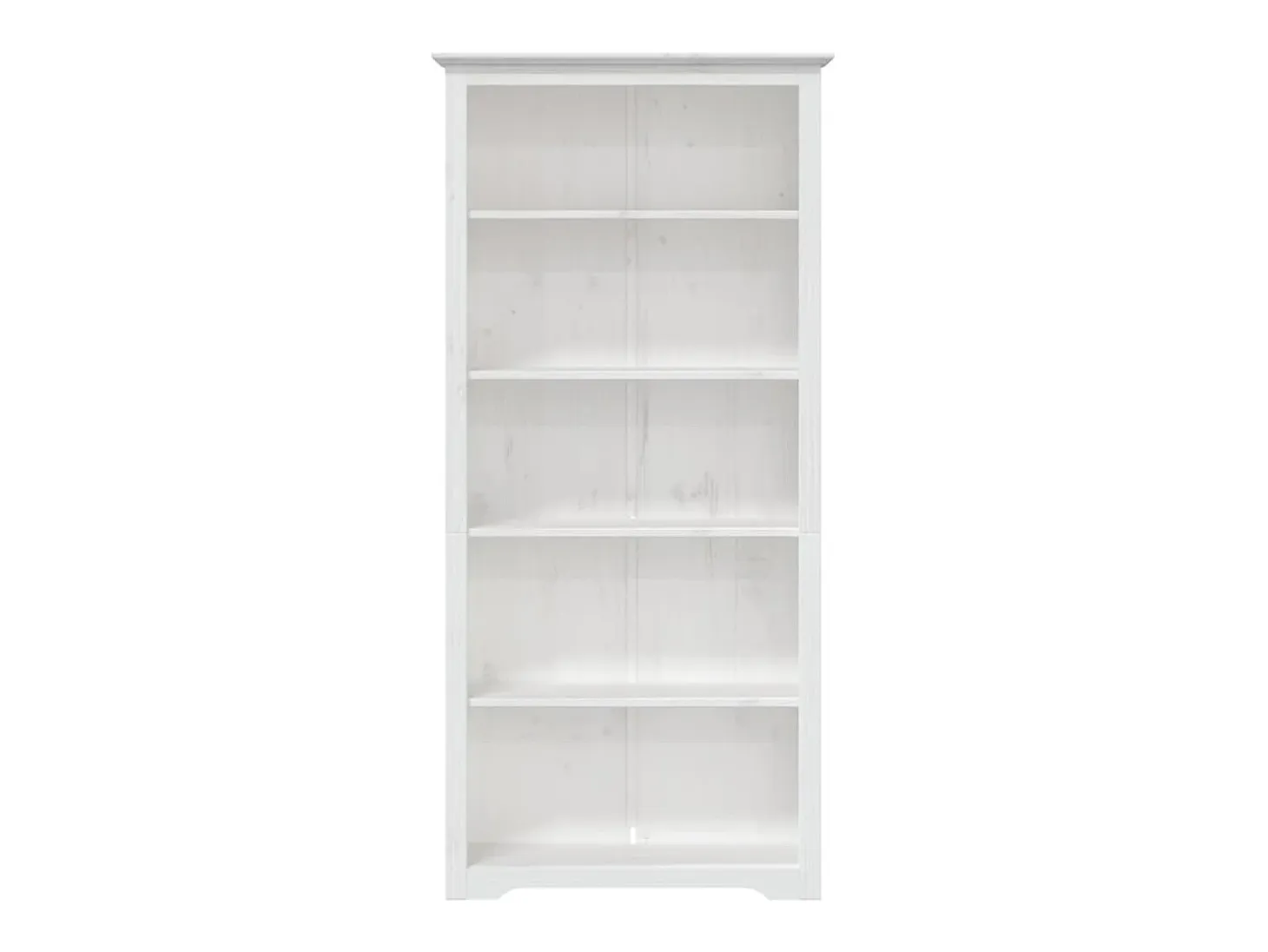 Hydesville Librería BODO 5 estantes madera maciza pino blanco 82x40x173 cm