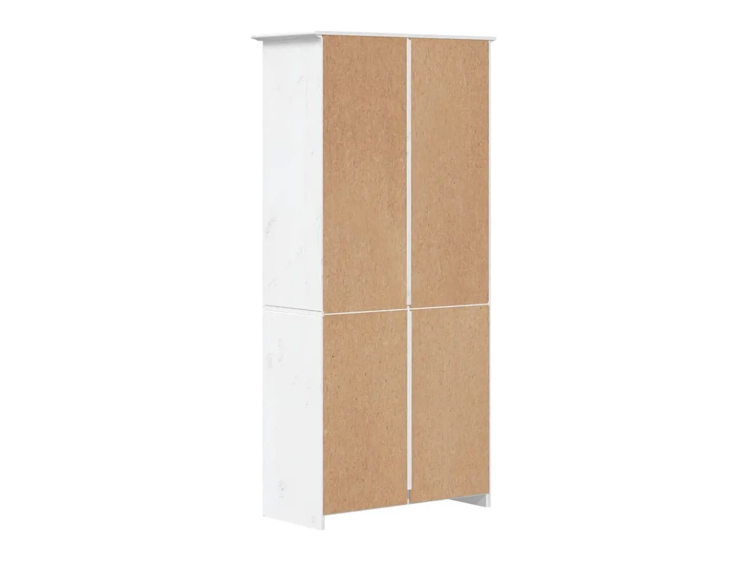Hydesville Librería BODO 5 estantes madera maciza pino blanco 82x40x173 cm