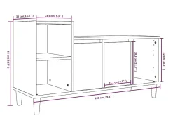 Ibtihal Mueble de TV madera contrachapada gris Sonoma 100x35x55 cm
