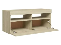 Ilion Mueble de TV con luces LED roble Sonoma 90x35x40 cm