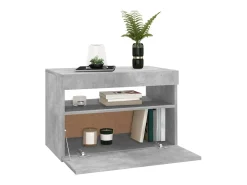 Ilion Mueble de TV con luces LED gris hormigón 60x35x40 cm