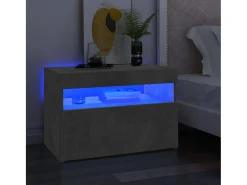 Ilion Mueble de TV con luces LED gris hormigón 60x35x40 cm
