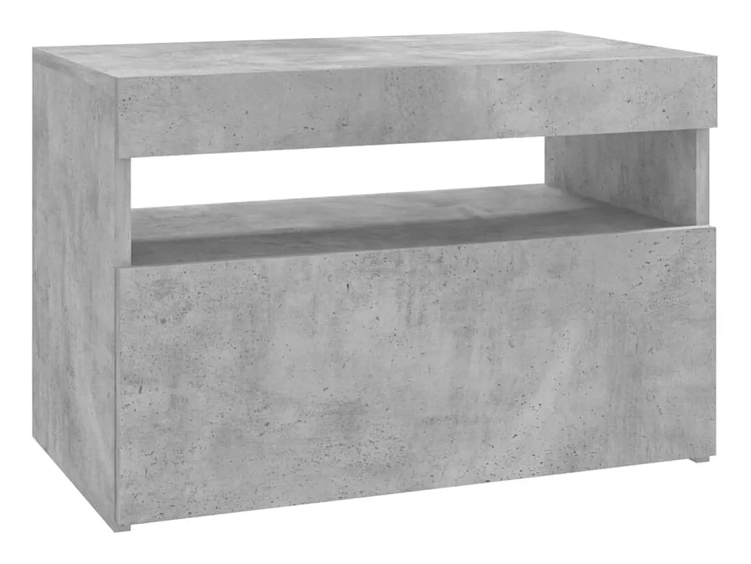 Ilion Mueble de TV con luces LED gris hormigón 60x35x40 cm