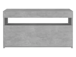 Ilion Mueble de TV con luces LED gris hormigón 75x35x40 cm