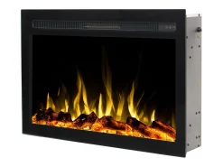 Insert eléctrico INFINITY para chimenea eléctrica - fuego premium - empotrada - 76x14x50 cm - chimenea LED con calefacción 750/1500 W