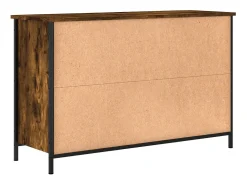 Jacques-Alain Mueble de TV madera de ingeniería roble ahumado 100x35x65 cm