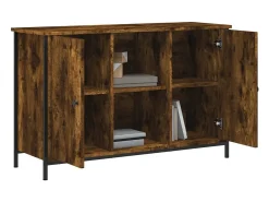 Jacques-Alain Mueble de TV madera de ingeniería roble ahumado 100x35x65 cm