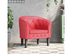 Jalkar Sillón cuero sintético rojo