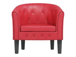 Jalkar Sillón cuero sintético rojo