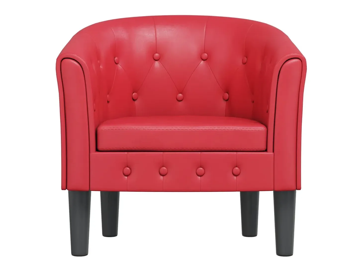 Jalkar Sillón cuero sintético rojo