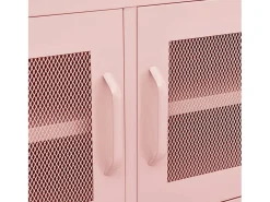 Jennica Mueble para TV de acero rosa 105x35x50 cm