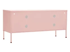 Jennica Mueble para TV de acero rosa 105x35x50 cm