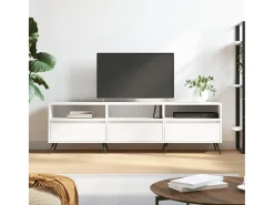 Joël Mueble de TV madera contrachapada blanco 150x30x44,5 cm