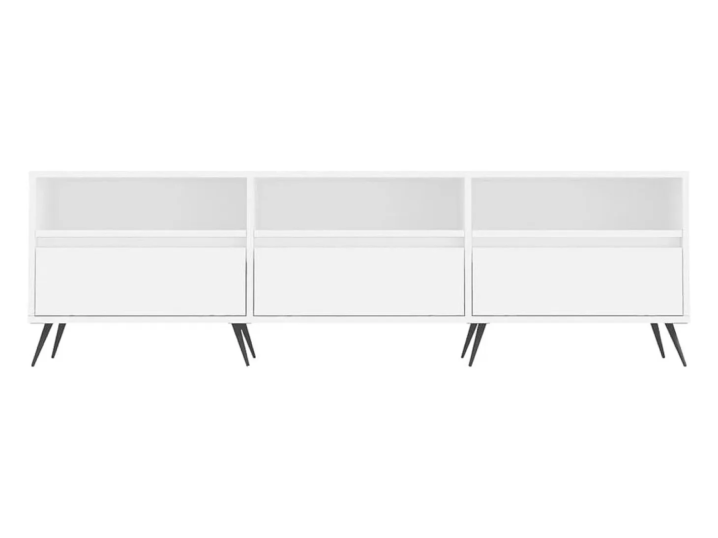 Joël Mueble de TV madera contrachapada blanco 150x30x44,5 cm