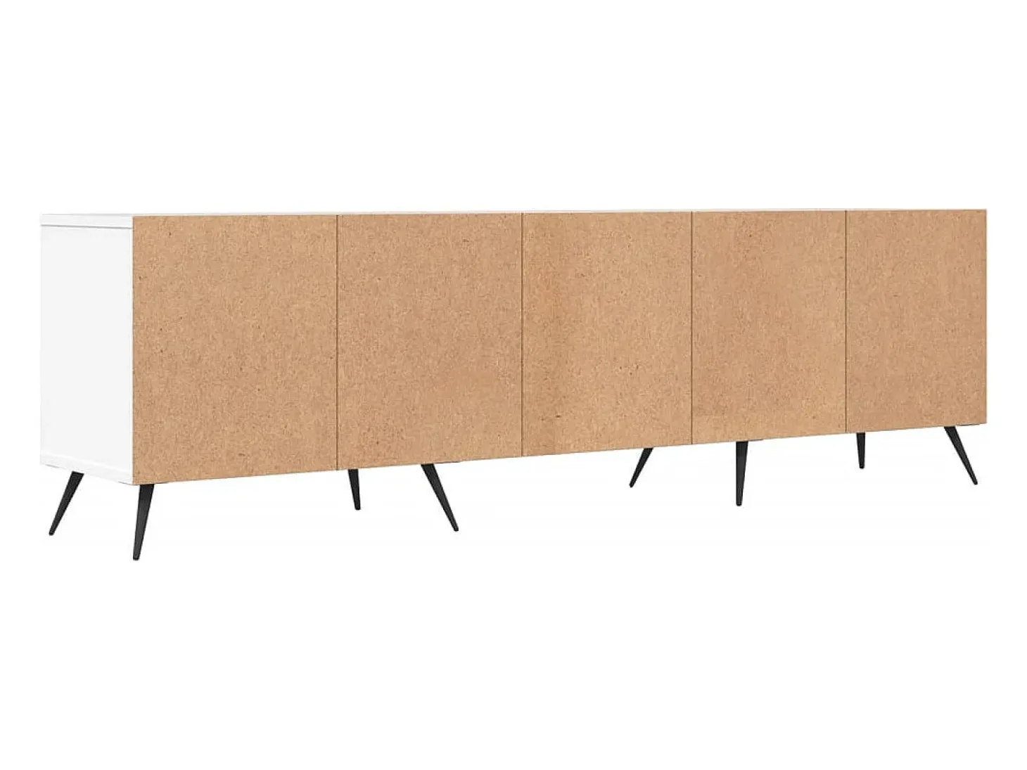 Joël Mueble de TV madera contrachapada blanco 150x30x44,5 cm