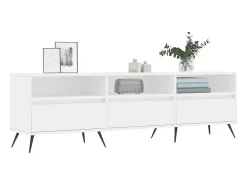 Joël Mueble de TV madera contrachapada blanco 150x30x44,5 cm