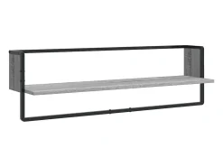 Juego de 6 estantes de pared con barras en gris Sonoma