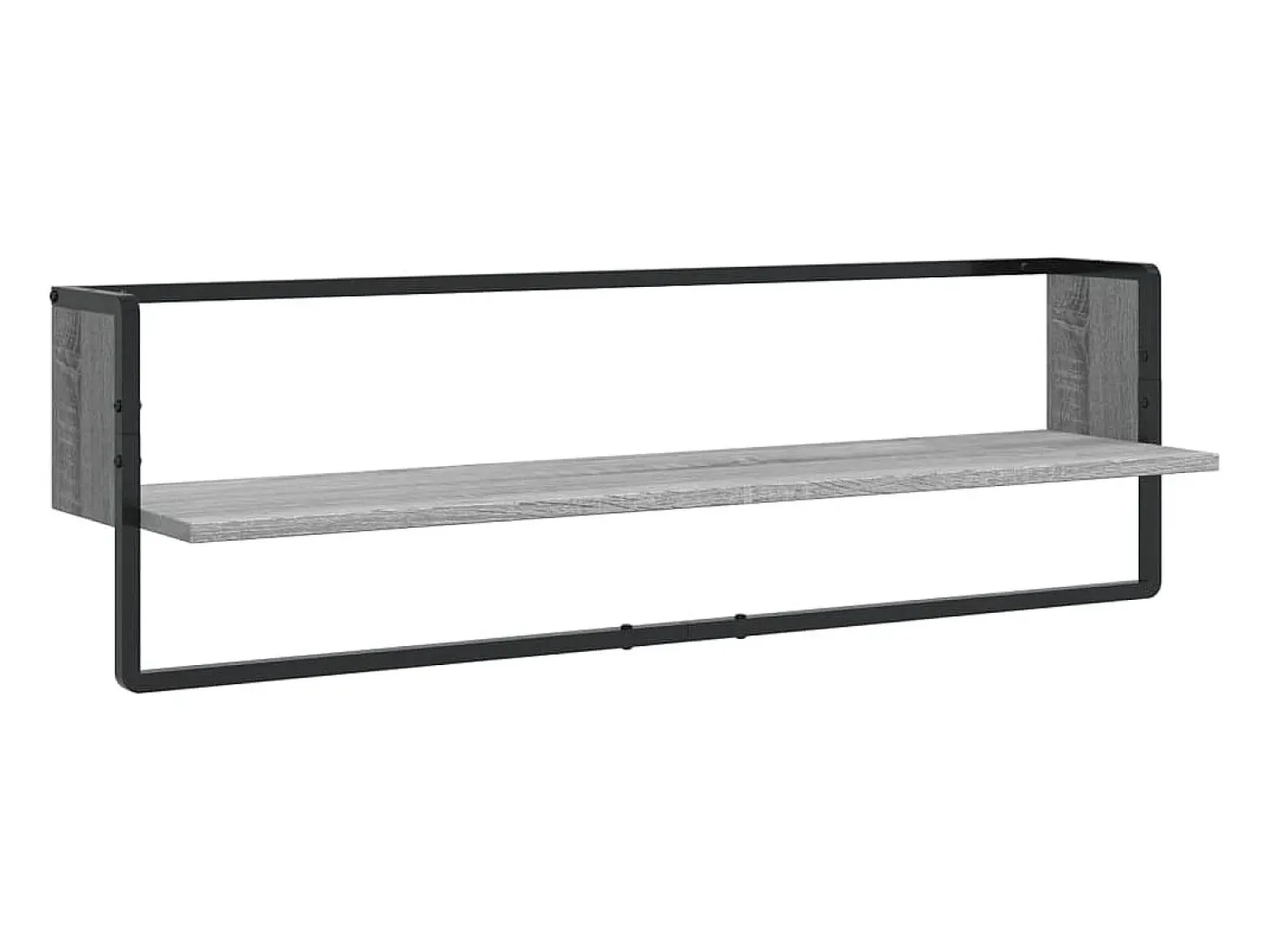 Juego de 6 estantes de pared con barras en gris Sonoma