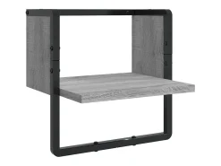 Juego de 6 estantes de pared con barras en gris Sonoma