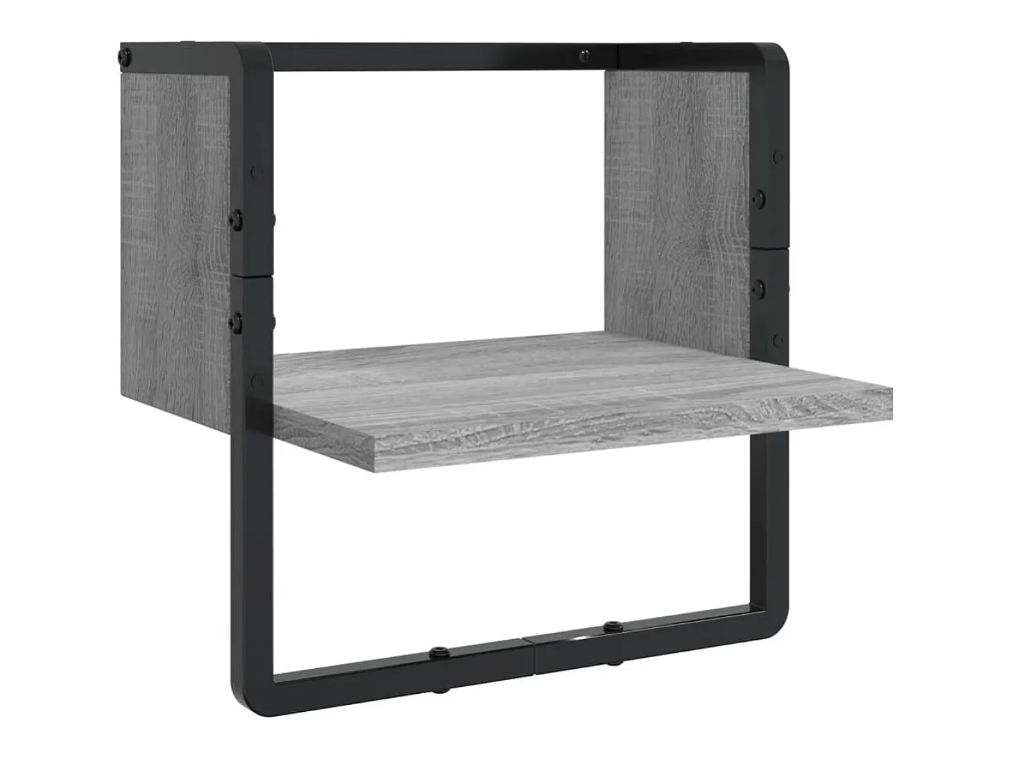 Juego de 6 estantes de pared con barras en gris Sonoma