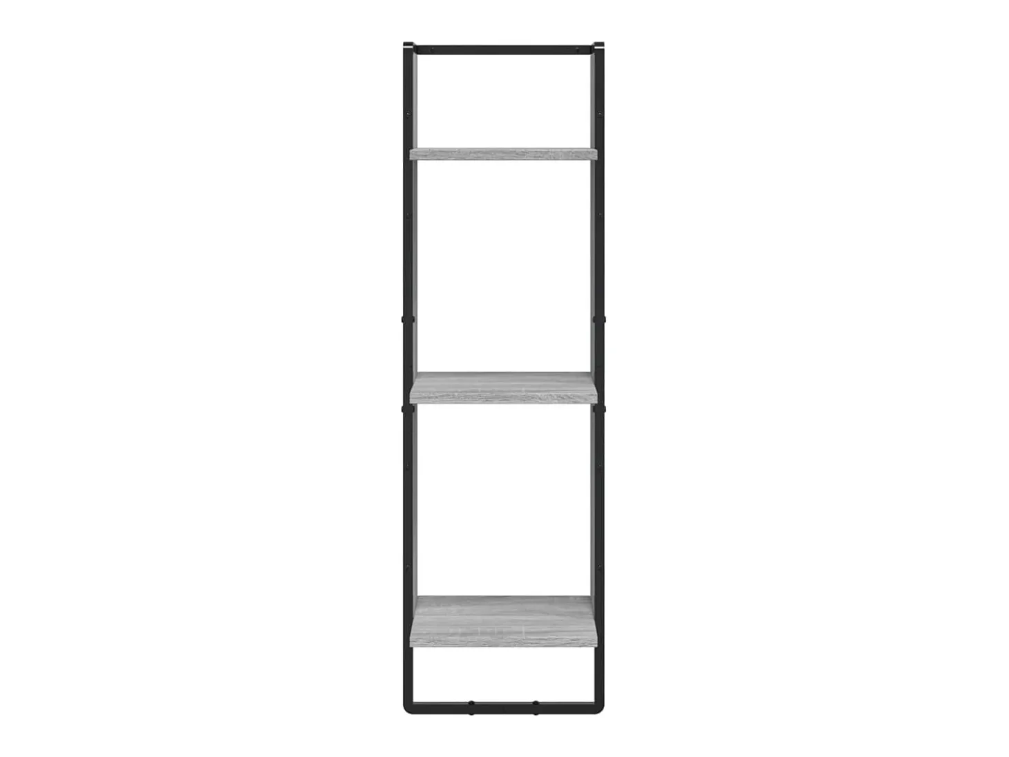 Juego de 6 estantes de pared con barras en gris Sonoma