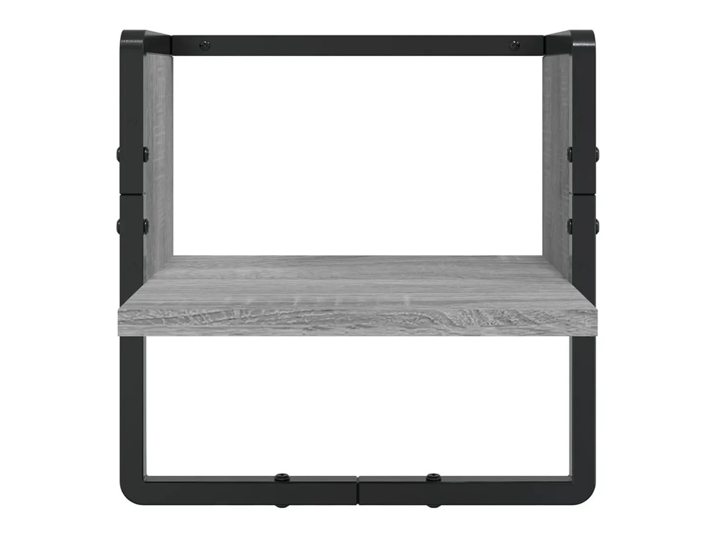Juego de 6 estantes de pared con barras en gris Sonoma