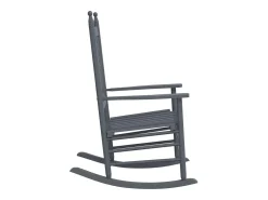 Juego de 2 mecedoras con asientos curvos de álamo macizo gris