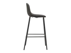 Juego de 4 sillas de bar de tela gris oscuro