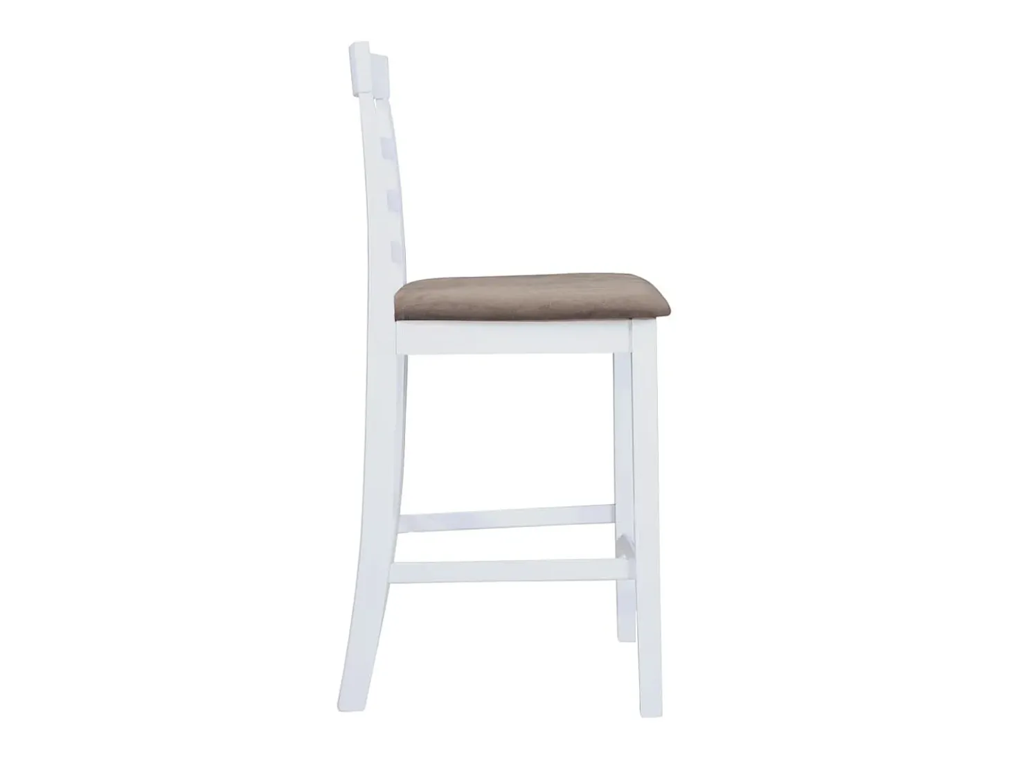 Juego de 2 sillas de bar de tela blanca