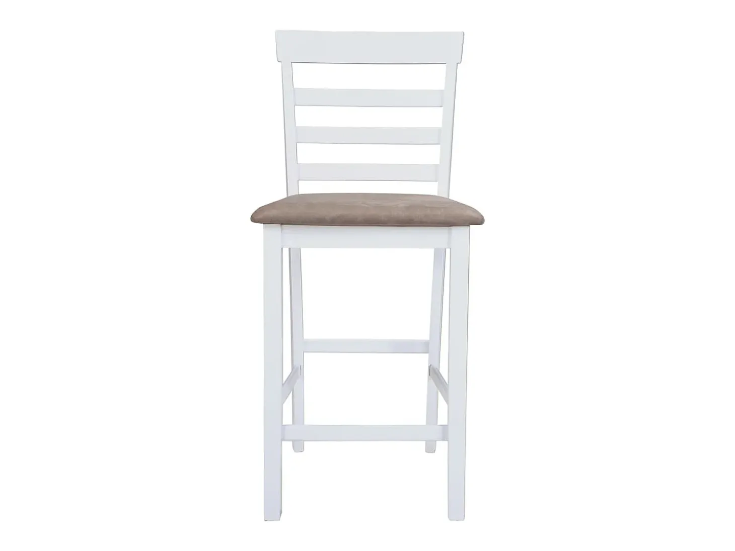 Juego de 2 sillas de bar de tela blanca