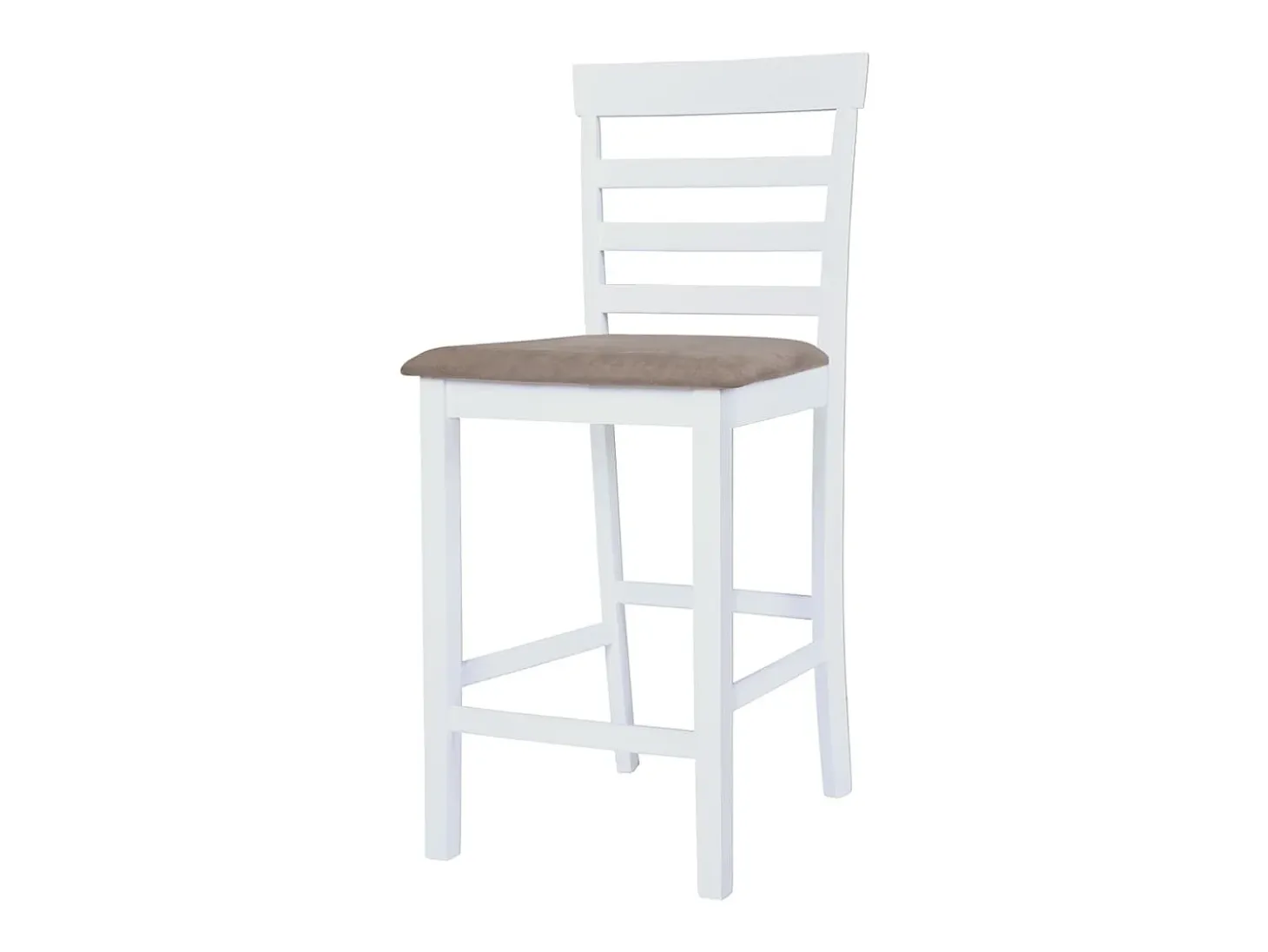 Juego de 2 sillas de bar de tela blanca
