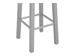 Juego de 2 taburetes de bar de MDF plateado