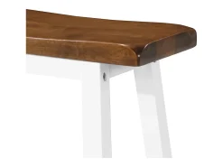 Juego de 2 taburetes de bar de madera maciza