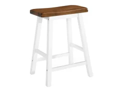 Juego de 2 taburetes de bar de madera maciza