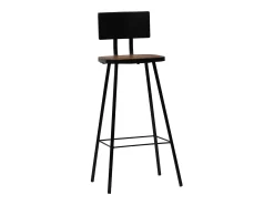 Juego de 2 taburetes de bar de madera maciza recuperada