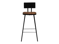 Juego de 2 taburetes de bar de madera maciza recuperada