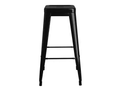 Juego de 2 taburetes de bar apilables de metal negro