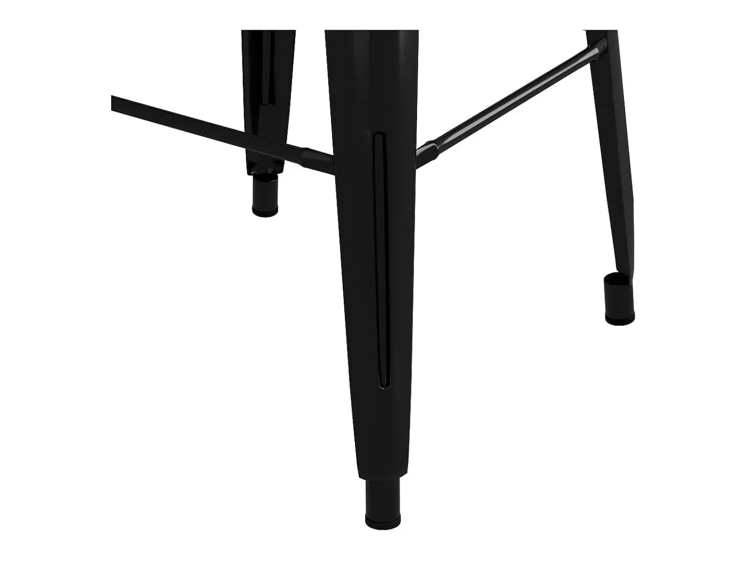 Juego de 2 taburetes de bar apilables de metal negro